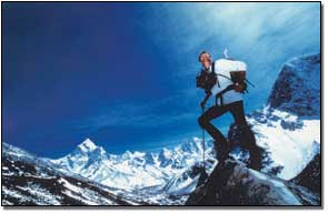 Tom Whittaker climbing Everest